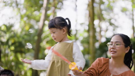 family in a picnic at the park