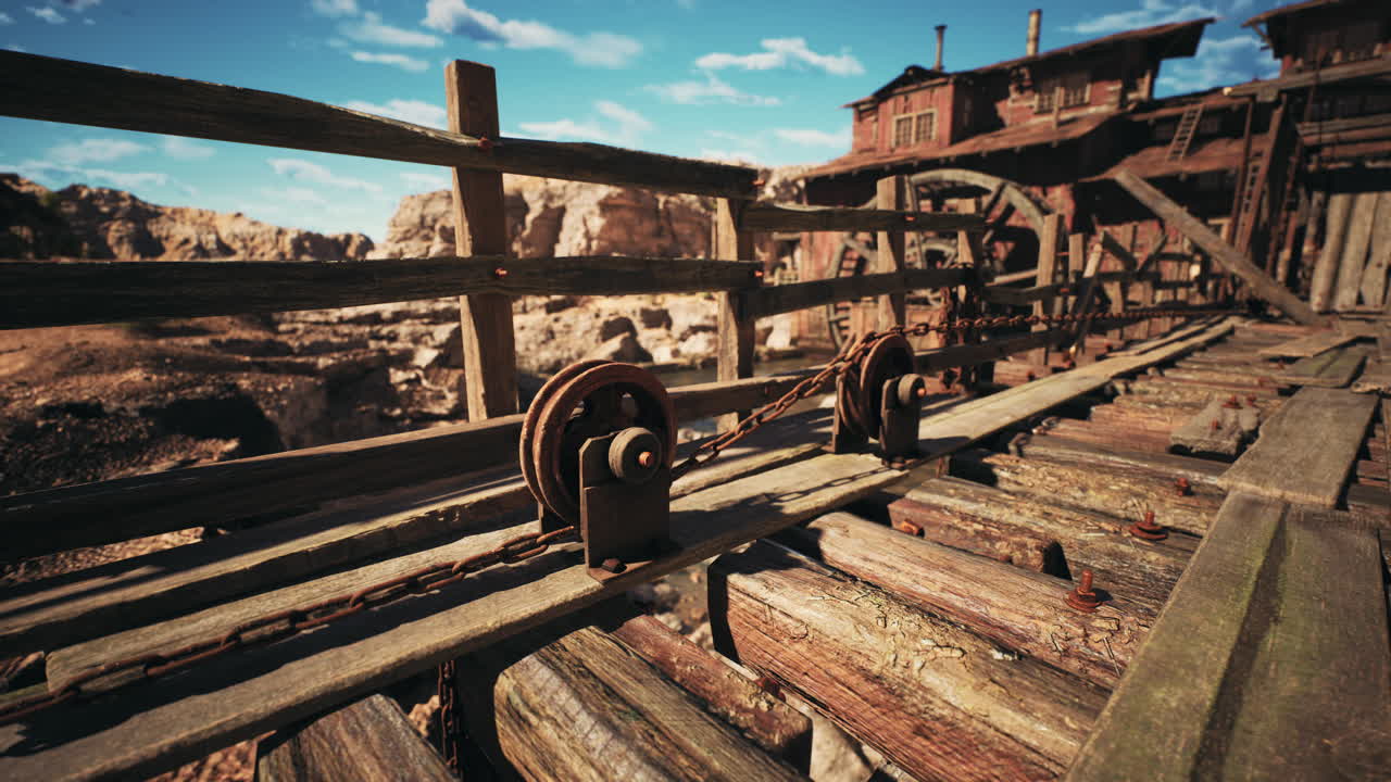 황량 한 풍경 에 있는 은 다리 에 있는 나무 리