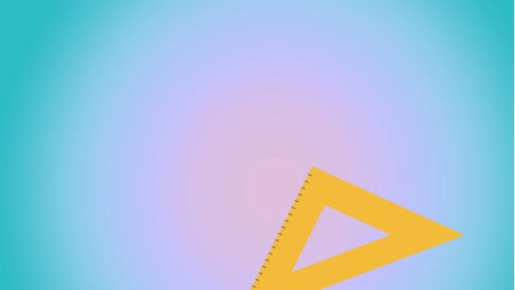 Animation-Des-Gelben-Dreieckslinealsymbols-Der-Schule-über-Einem-Violetten-Bis-Blauen-Hintergrund-Mit-Farbverlauf