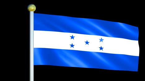 large looping animated flag of honduras