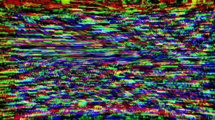 Glitch TV Screen Noise Effect: Abstract Background for Video Editing