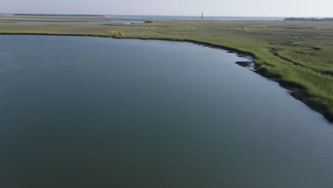 aerial view of kayaks in a marsh river