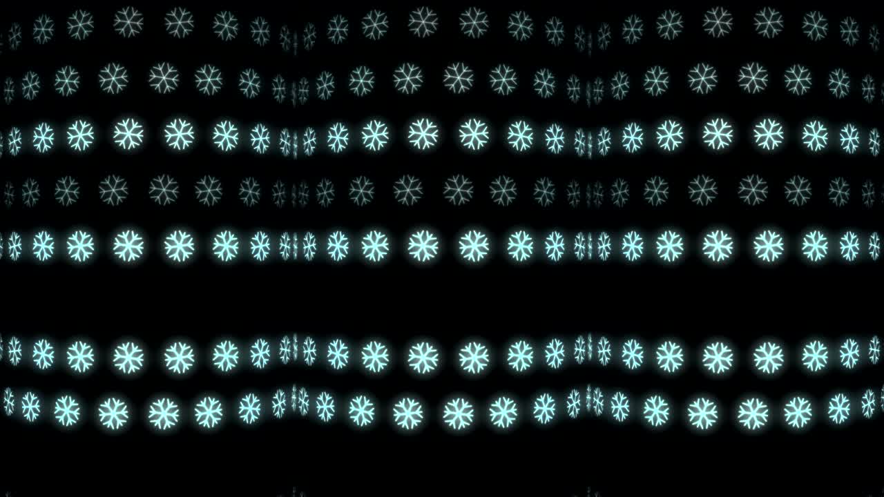 Glowing Blue Snowflakes Pattern Background