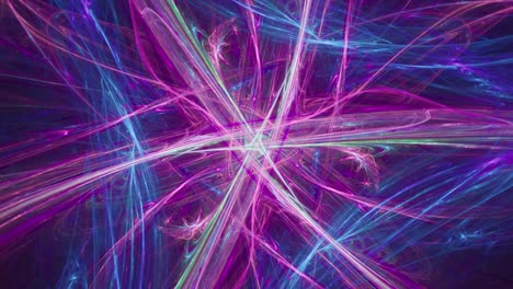 interlocking celtic lines of chaotic lines and fractal flame shapes in 3d cyber space swirling around endlessly in seamless loop background video