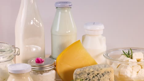 assortment of dairy products