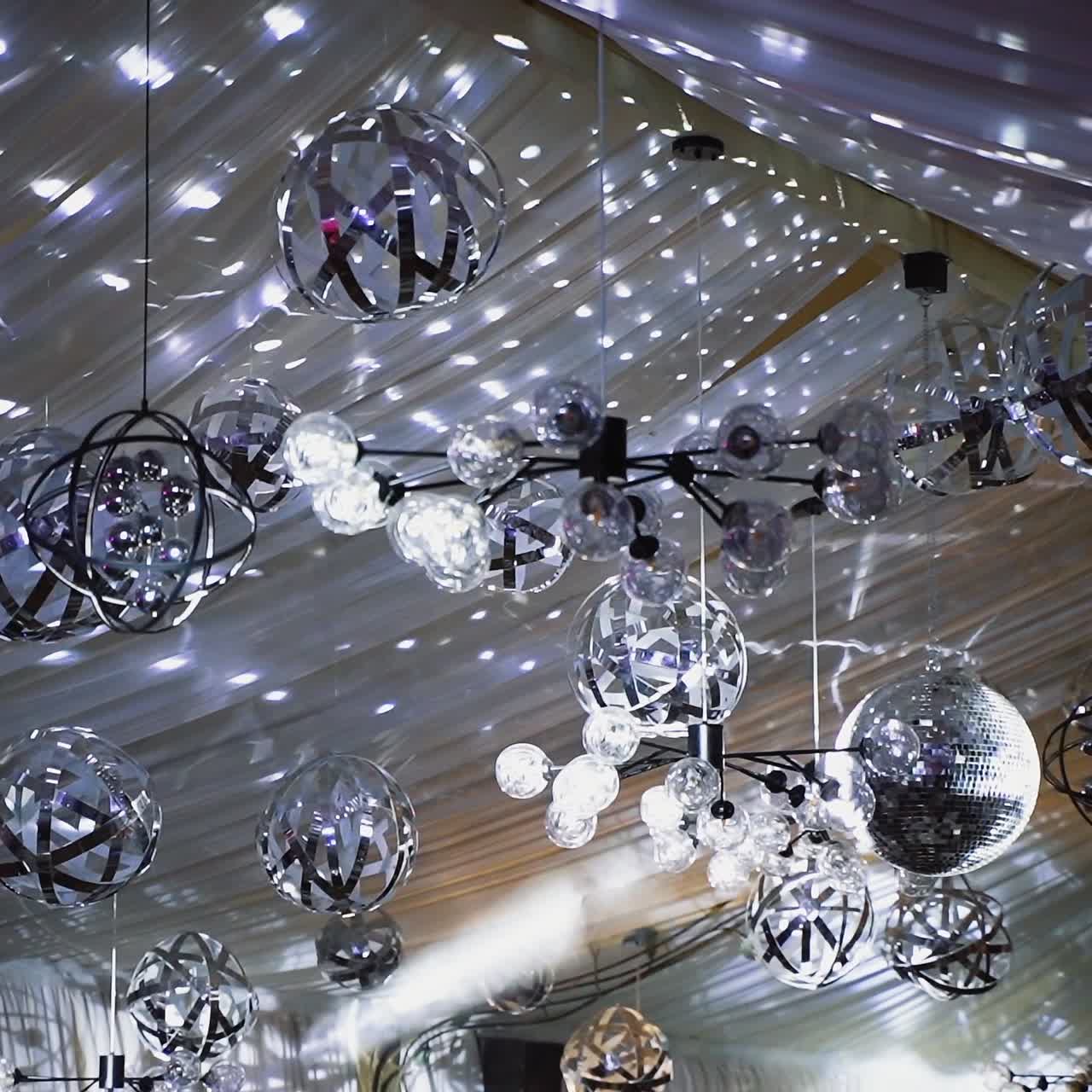 Rotating sparkling disco ball