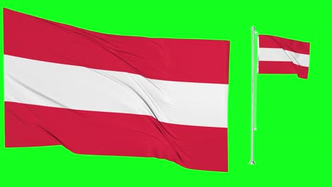 Pantalla-Verde-Que-Agita-La-Bandera-O-El-Asta-De-Bandera-De-Austria