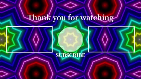 neon sign pattern end card ending screen motion graphics