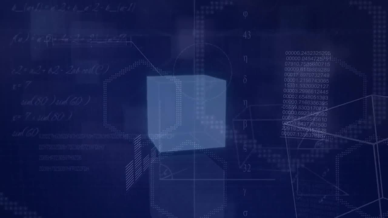 Animation of data processing over shapes