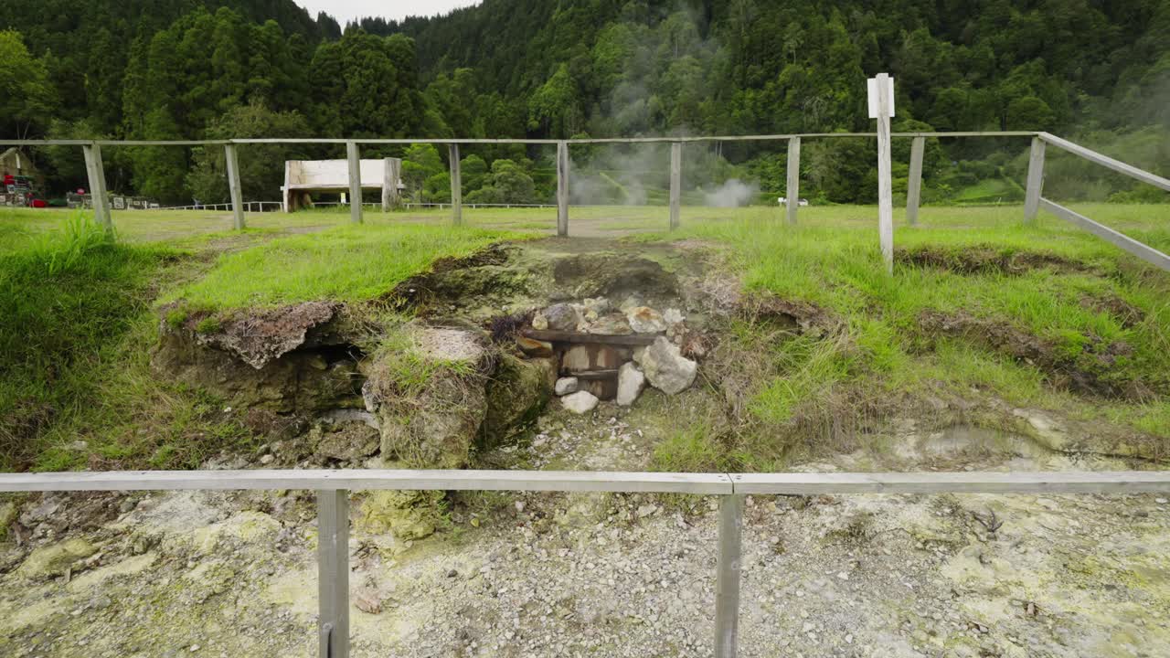 Volcanic Steam Near Furnas Lagoon shores, S&atilde;o Miguel, Azores