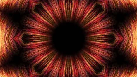 el bucle abstracto del kaleidoscopio. las flores forman el bucle sin costuras del caleidoscopio 4k.