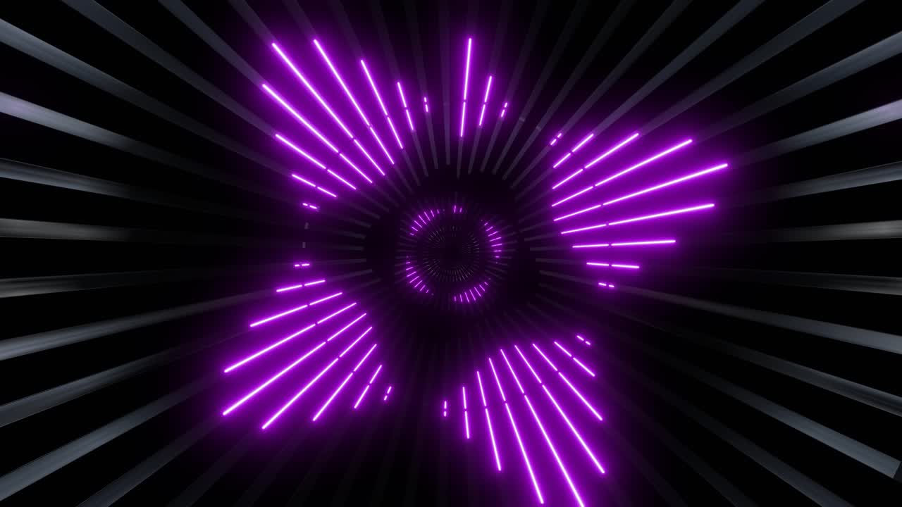 Abstract Neon Purple Tunnel