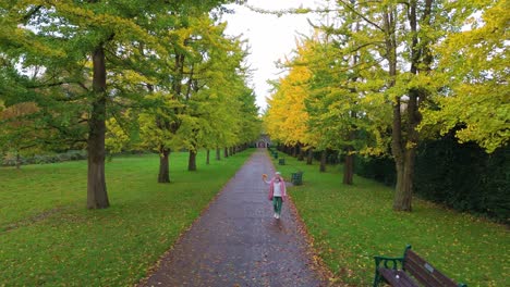 bute park, heart of cardiff welcomes the young woman to city tranquillity