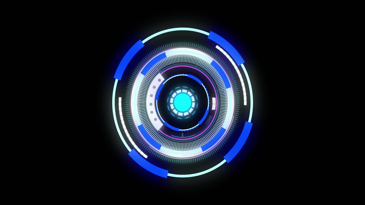 Animation of scope scanning over black background