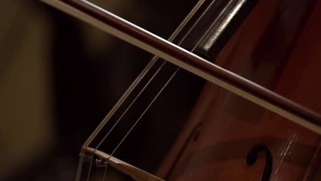 close of a cello being played