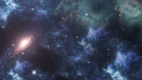 nubes nebulosas y galaxias flotando en el universo