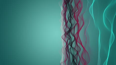 animación fantástica con objeto de onda de partículas en cámara lenta con espacio para texto, 4096x2304 bucle 4k
