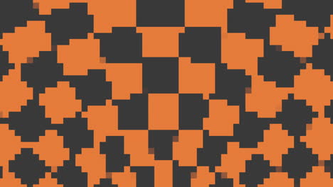 orange pixels in 8 bit pattern on black gradient