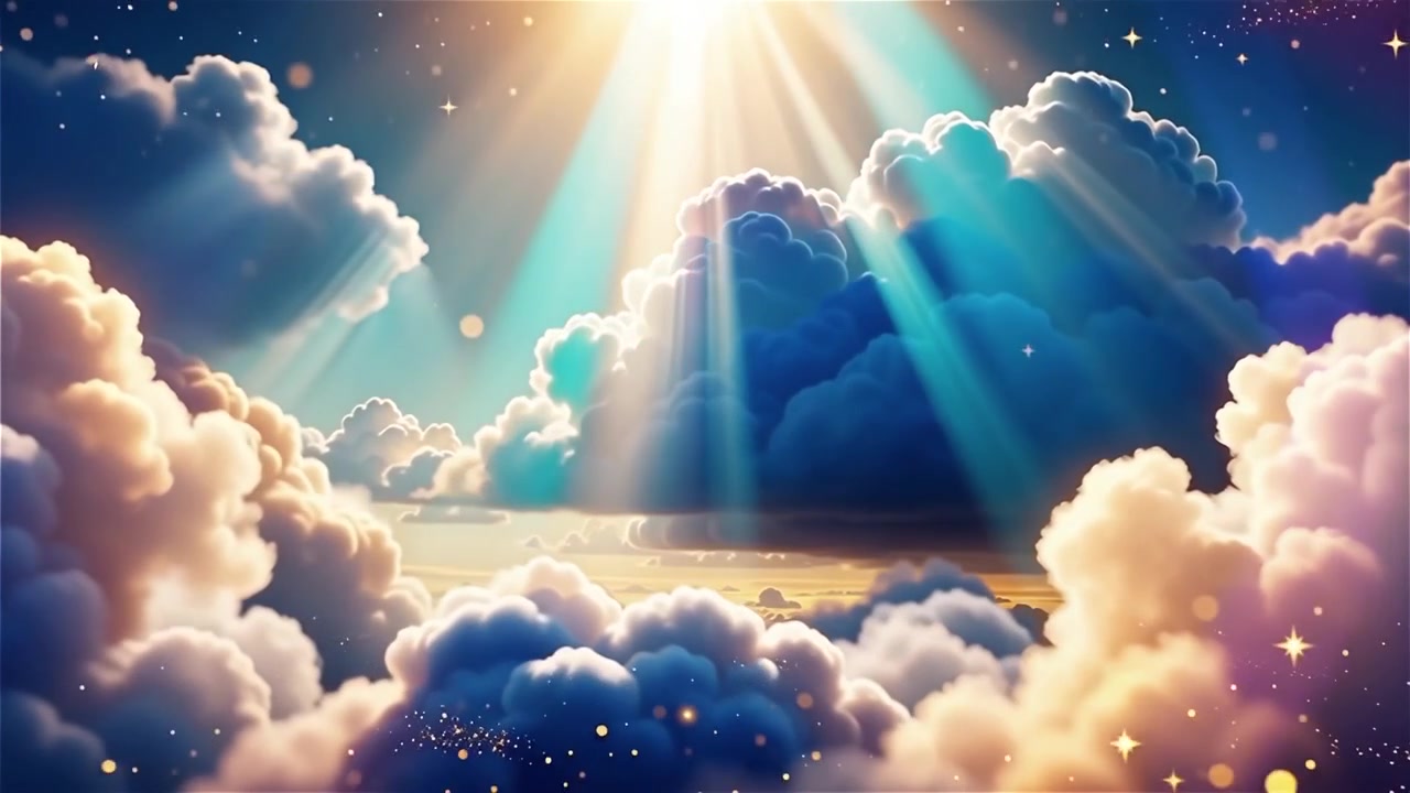 Christian Heavenly Light Worship Background