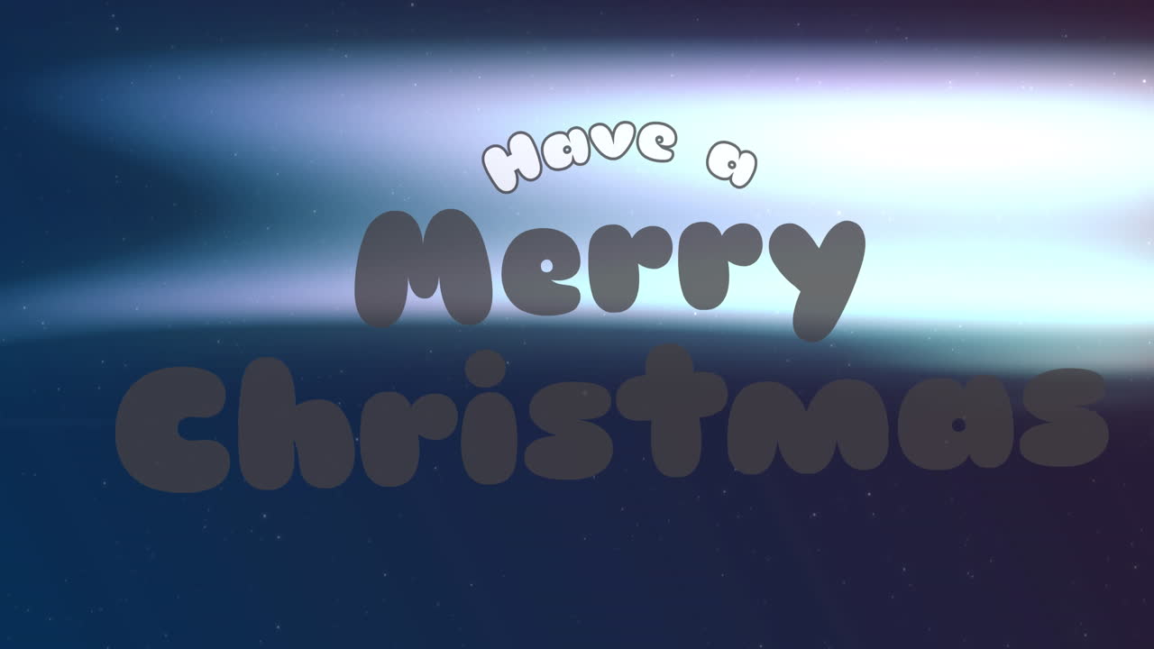animación de felicitaciones de navidad texto sobre luces brillantes