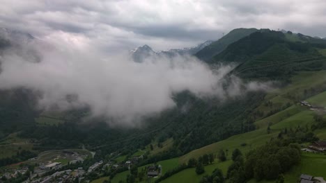 hyperlapse footage of clouds appearing to move fast over countryside