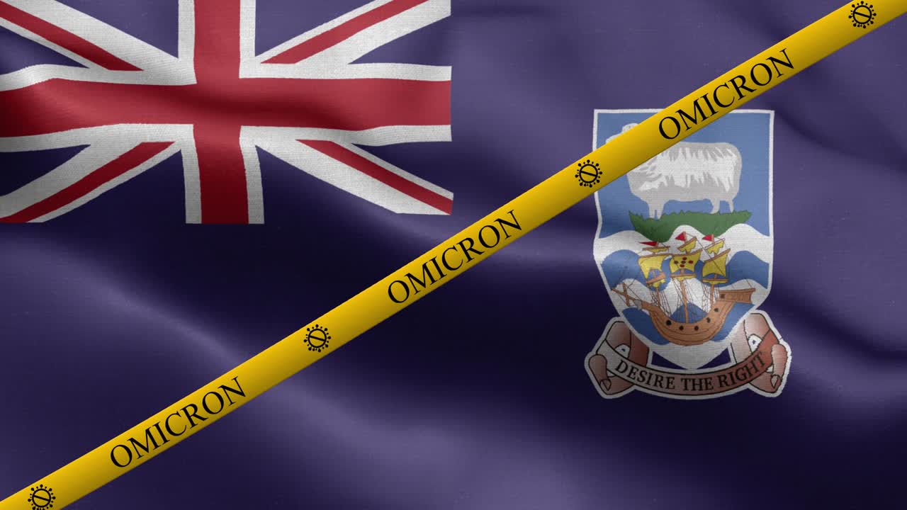 오미크론 변종과 포클랜드 섬의 금지 줄무 발