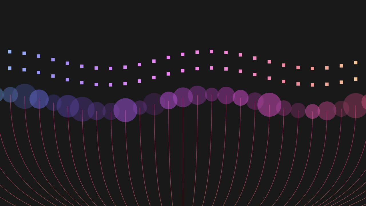 Abstract and futuristic flower from dots and lines