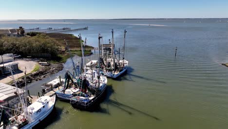 shirmp trawlers along shem creek near charleston sc, south carolina, shrimp boat