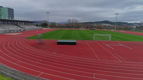 aerial view of town stadium