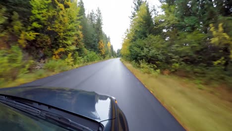 car riding on the country road 4k