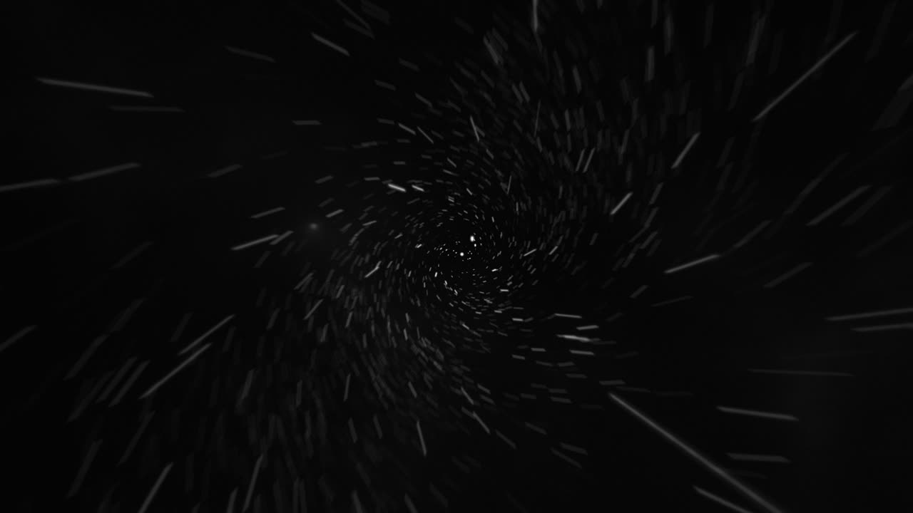 스타 필드, 외계 공간, 워프 속도, 흐릿한 별, 우주 여행 회전 pov 애니메이션을 통해 비행