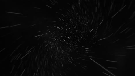 volar a través del campo estelar, el espacio exterior, velocidad de curvatura, estrellas borrosas, viajes espaciales animación de pov rotativa