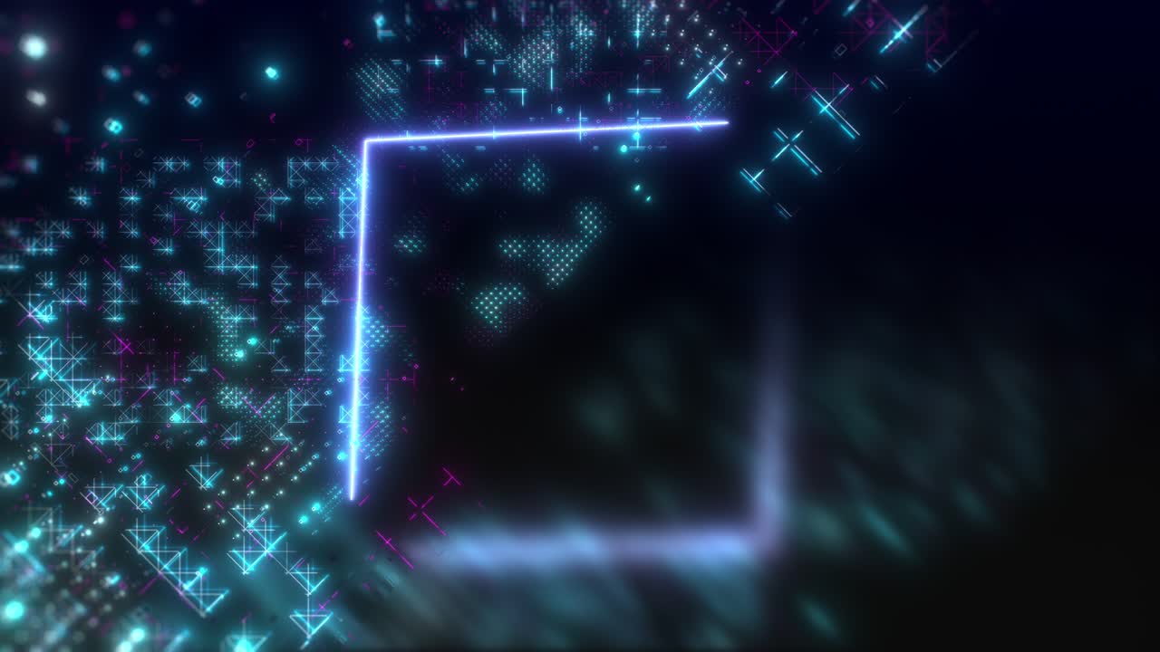 animación de fondo de neón futurista. fondo de interfaz digital. movimiento en bucle