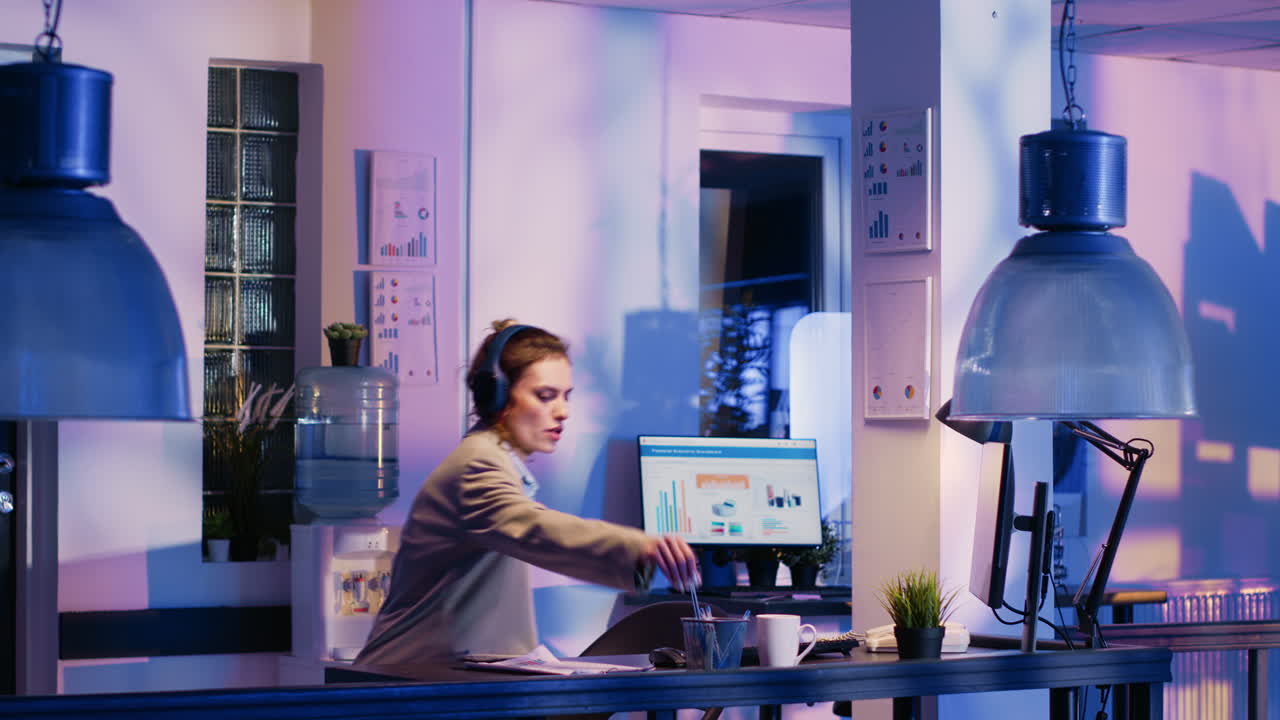 Businesswoman working in modern office
