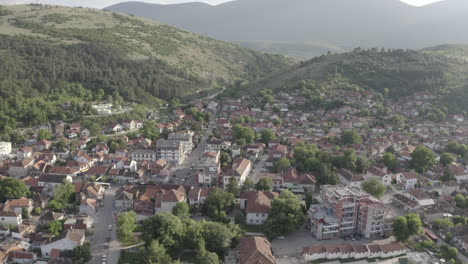 flight over pirotski serbia, in summer