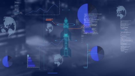 Animación-Del-Procesamiento-De-Datos-Sobre-Fondo-Borroso