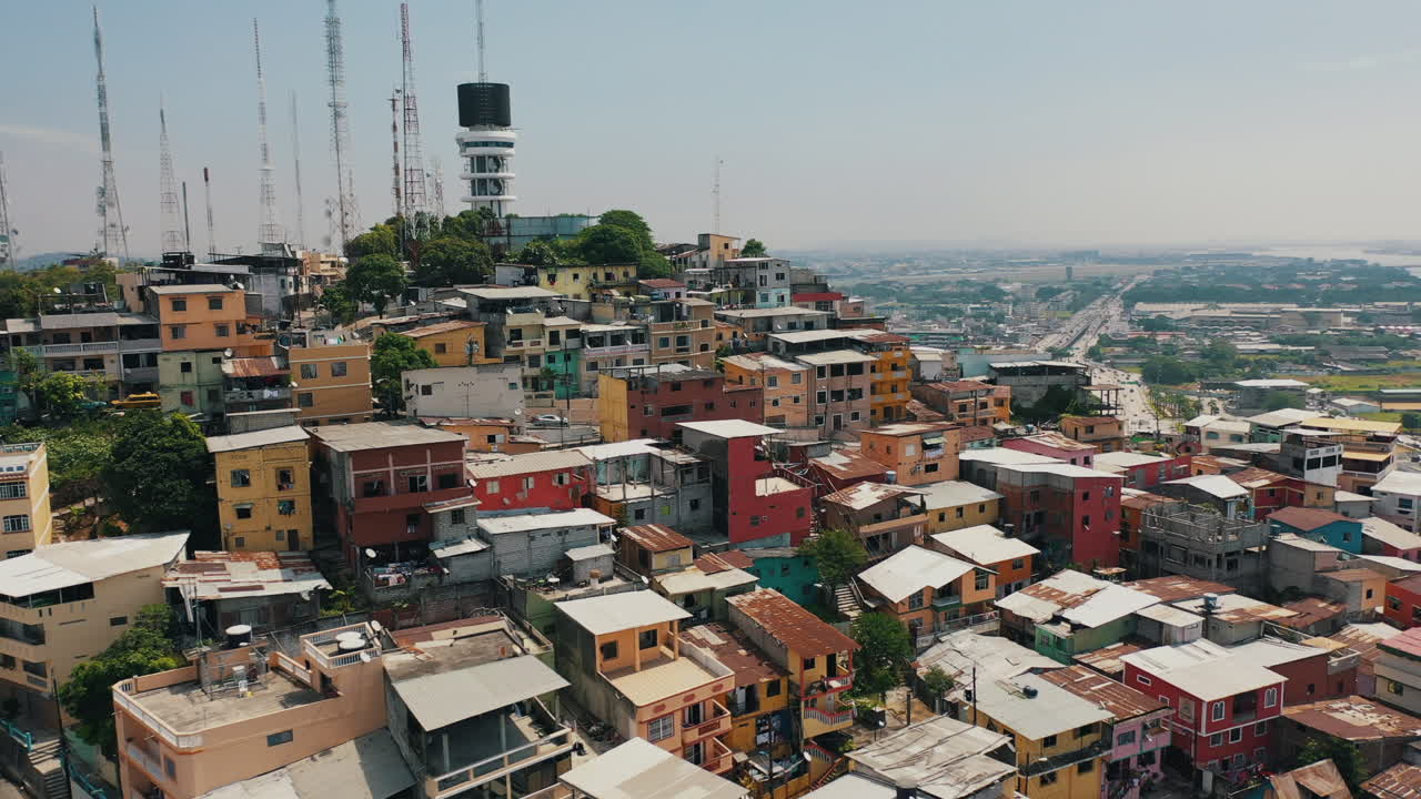 A drone shot in the city of Guayaquil, Ecuador