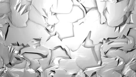 looped white low poly triangular background