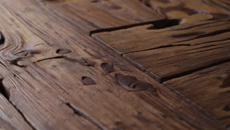 close-up of rustic dark wood texture