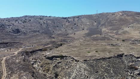 Rhodes-Daños-Por-Incendios-Forestales-Después-De-Que-El-Cuerpo-De-Bomberos-Se-Fuera-En-Grecia,-Rhodes-Se-Quemó-En-Lindos,-Archangelos,-Masari,-Agathi,-Malonas,-Lardos,-Kalathos,-Asklepieion