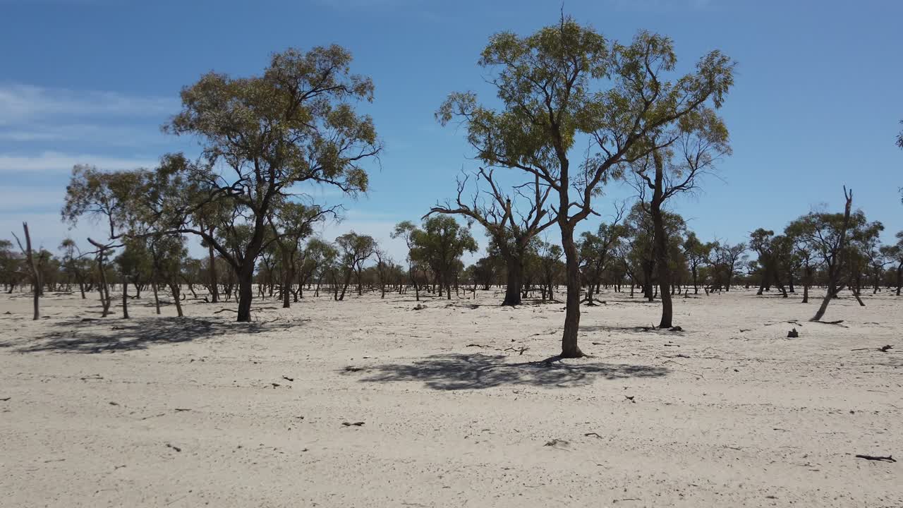 tierra gris seca en el interior de australia