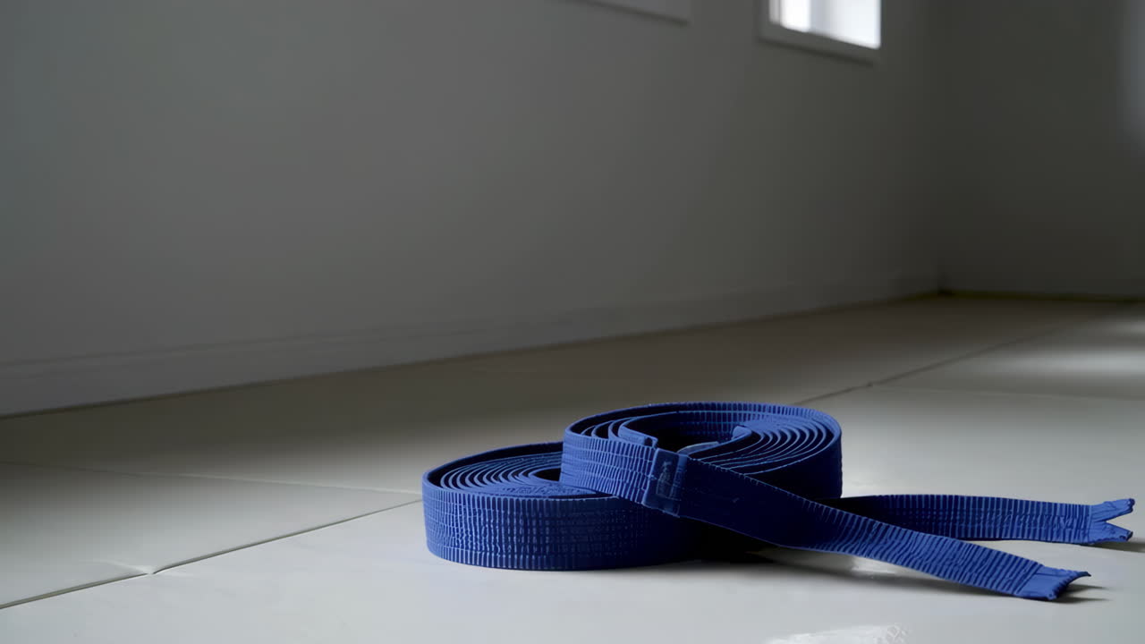 Rolled Up Blue Martial Arts Belt