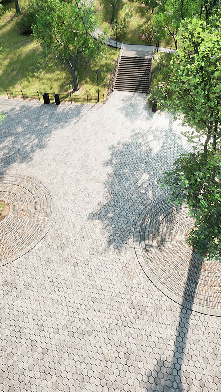 Park Plaza with Trees