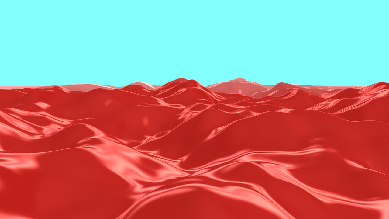 패션 그라디엔트에 액체 빨간 파동