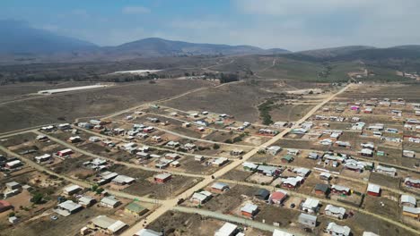 town of houses in the commune of huaquen, country of chile