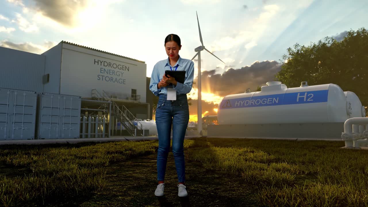 Impianto di stoccaggio di energia a idrogeno.