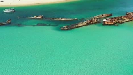 tourist dive site, green clear water, moreton island wrecks, queensland australia