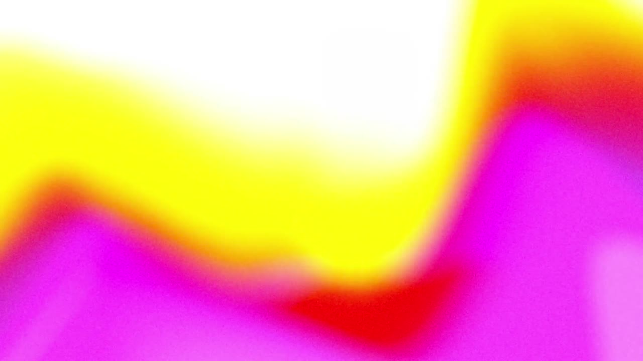 animación de formas viscosas orgánicas de color rosa brillante, amarillo y blanco que se mueven lentamente