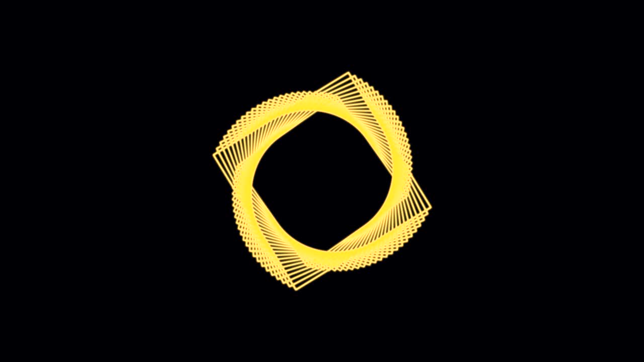 추상적인 애니메이션, 모양의 회전, 추상적인 컴퓨터 렌더링