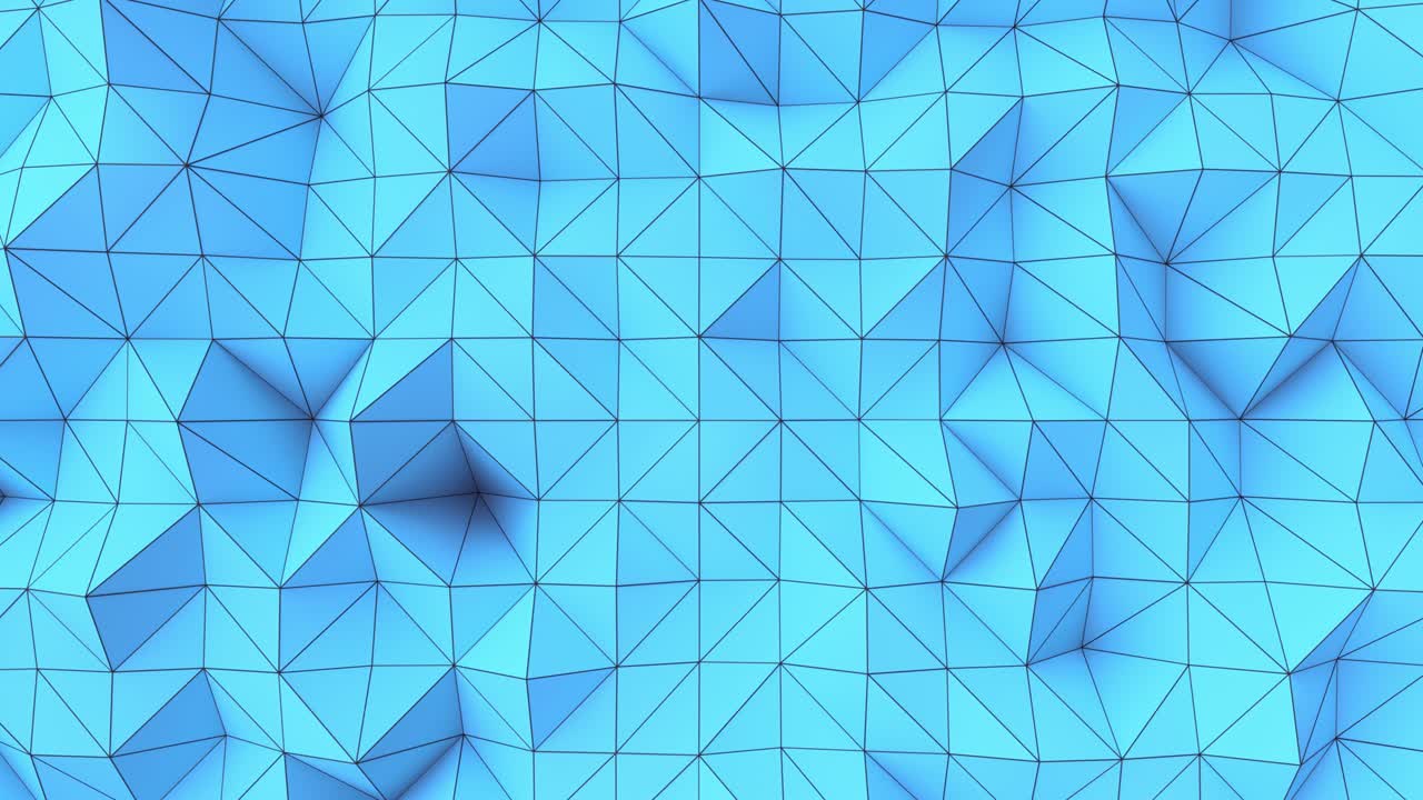 superficie azul de bajo desplazamiento polimétrico con líneas negras